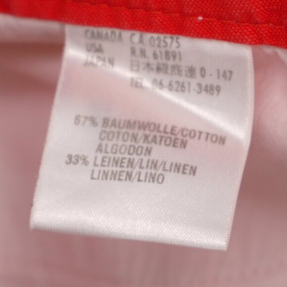 ESCADA Sport Red Cotton Linen Straight Leg Pants Size EU 42 - Picture 8 of 8